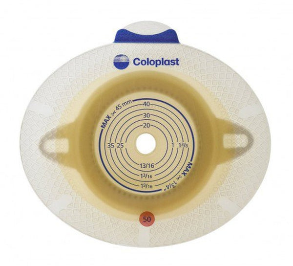 Ostomy Barrier SenSura Click Xpro Precut, Extended Wear Double Layer Adhesive 50 mm Flange Red Code System 1 3/8 Inch Opening