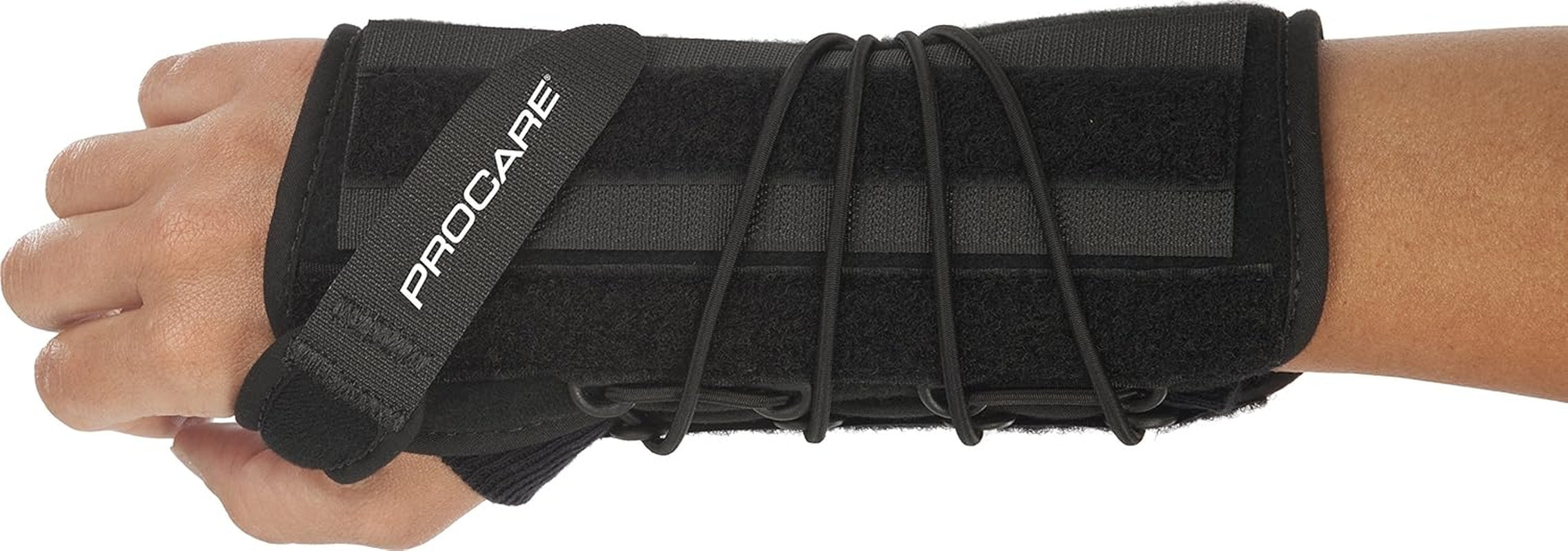 Wrist Brace ProCare Quick-Fit Wrist II Preformed Aluminum / Foam / Nylon Right Hand Black One Size Fits Most, Packaging Type- Each