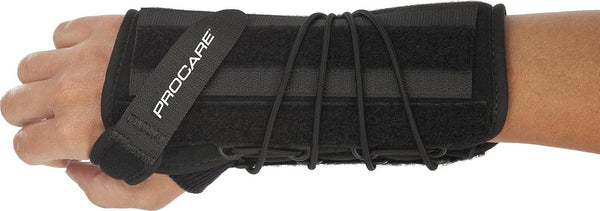 Wrist Brace ProCare Quick-Fit Wrist II Preformed Aluminum / Foam / Nylon Right Hand Black One Size Fits Most, Packaging Type- Each