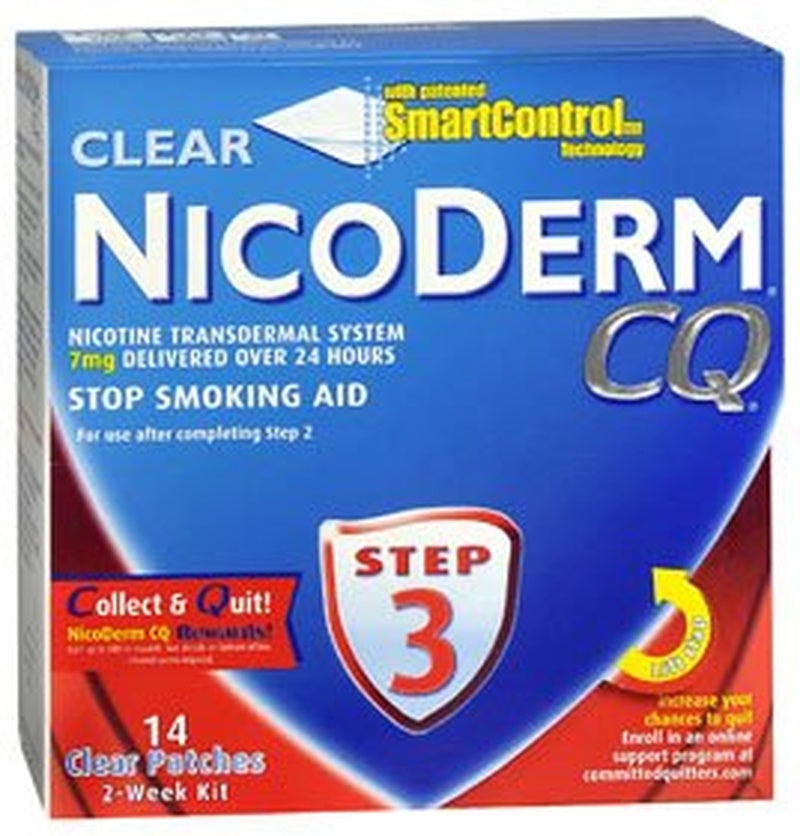 Stop Smoking Aid Nicoderm CQ 7 mg Strength Transdermal Patch