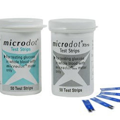 Blood Glucose Test Strips Microdot 50 Strips per Pack