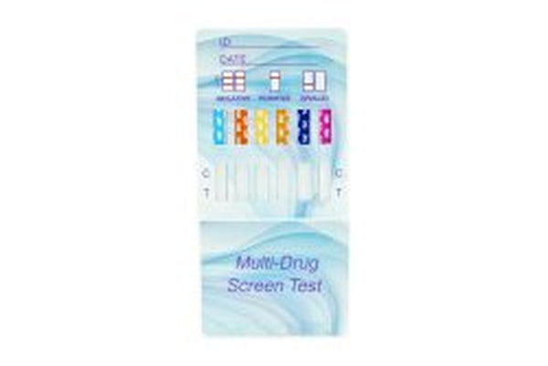Drugs of Abuse Test Kit AMP, BZO, COC, OPI2000, THC 25 Tests CLIA Waived