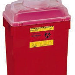 Sharps Container BD Red Base 17 1/2 X 12 4/5 X 8 4/5 Inch Vertical Entry 6 Gallon