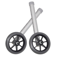 Walker Wheels 5  Fixed With Rear Glide Caps (pair)   All Care Store