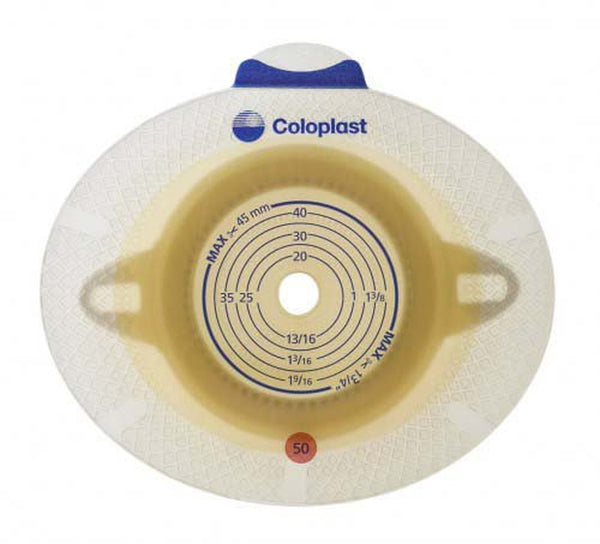 Ostomy Barrier SenSura Flex Xpro Trim to Fit, Extended Wear Double Layer Adhesive 70 mm Flange Yellow Code System 3/8 2 1/2 Inch Opening