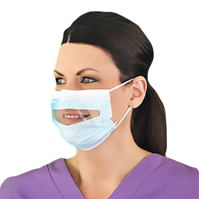 Procedure Mask ProGear Clear View Anti fog Film ASTM Level 1 Earloops One Size Fits Most