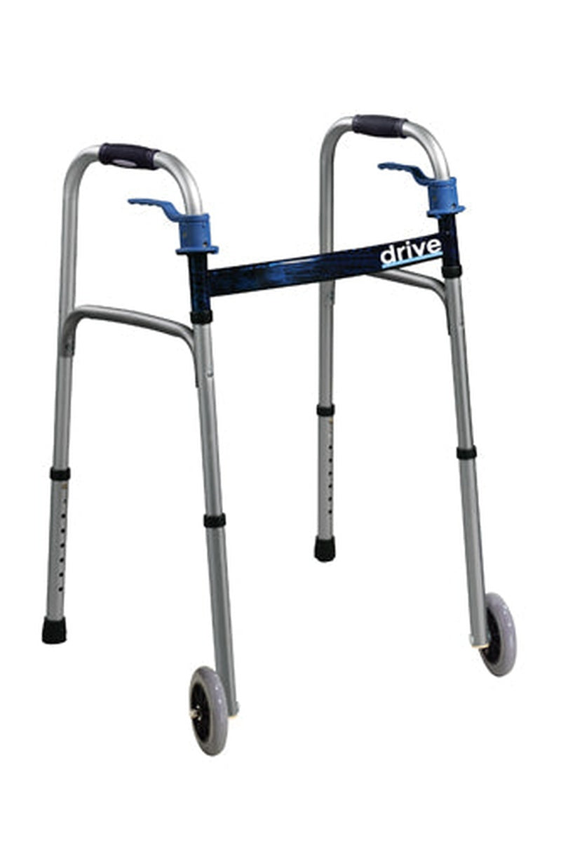 Walker Folding Trigger Release Adult With 5  Wheels  (drive)   All Care Store 