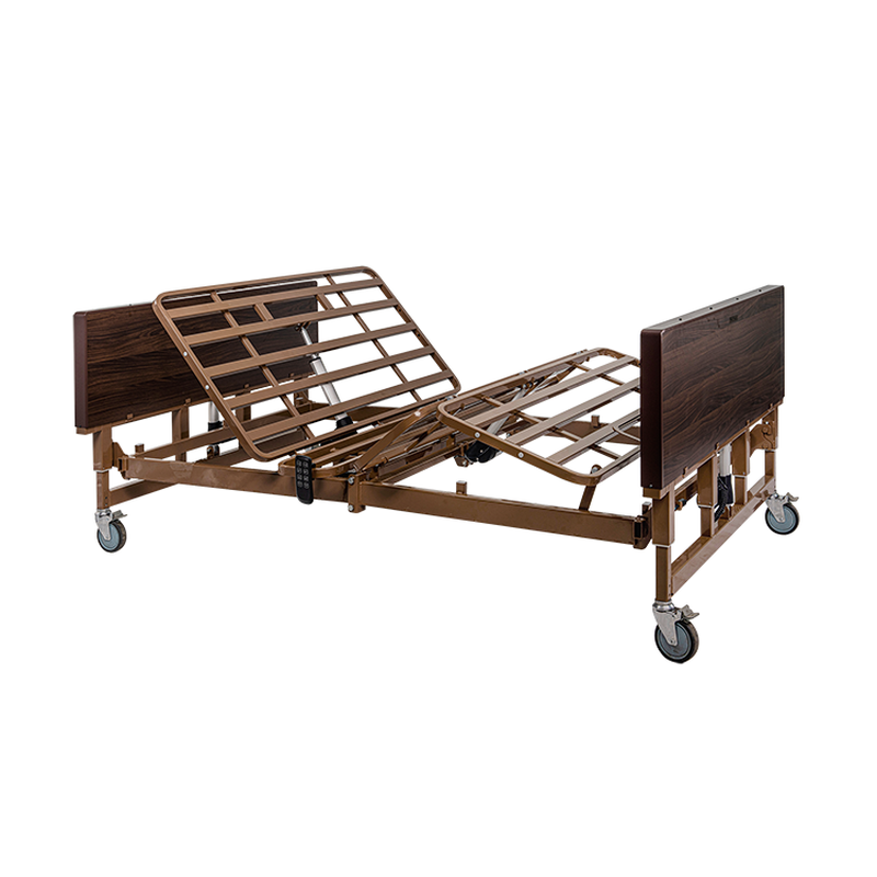 dynarex bariatric hd full electric homecare bed no rail half rail