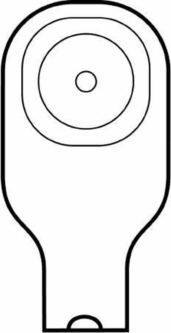 Colostomy Pouch Premier Flextend One Piece System 9 Inch Length Flat, Pre Cut 1 Inch Stoma Drainable