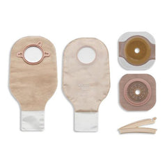 Ileostomy / Colostomy Pouch New Image Two Piece System 12 Inch Length Flat, Trim to Fit Up to 1 3/4 Inch Stoma Drainable