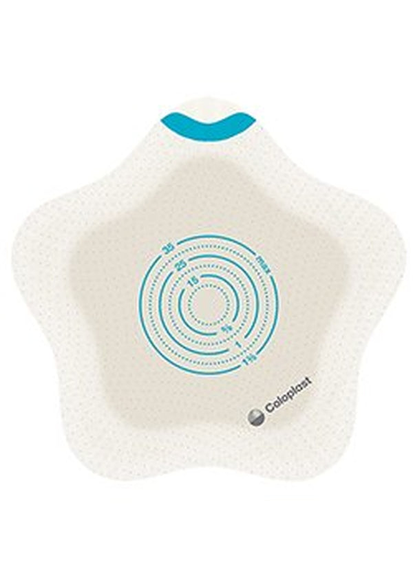 Ostomy Barrier SenSura Mio Kids Trim to Fit, Standard Wear Adhesive Coupling Without Flange Green Code System 0 to 1 3/8 Inch Opening
