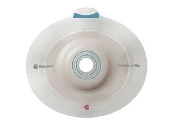 Ostomy Barrier SenSura Mio Flex Trim to Fit, Standard Wear Elastic Adhesive 70 mm Flange Yellow Code System 15 to 53 mm Opening
