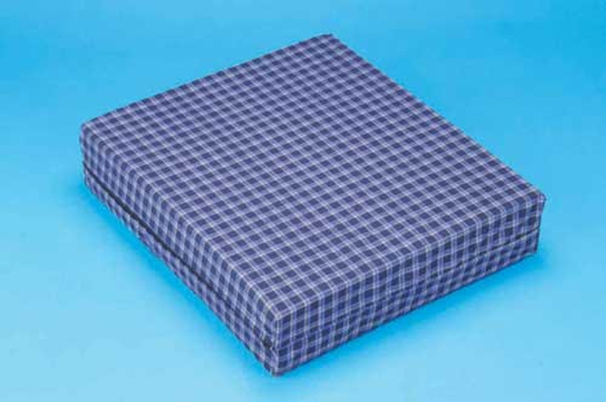 Foam Wheelchair Cushion Plaid 17.5 X19.5 X2 7/8 Comp Foam   All Care Store
