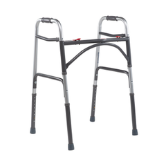 Dynarex Bariatric Dual Release Folding Walker Aluminum Lightweight, Weight Support-500lbs, 10165