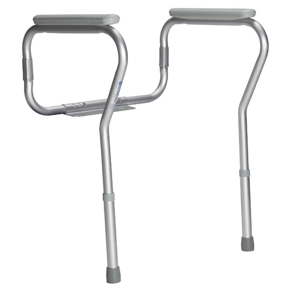 dynarex adjustable height toilet safety rail enhance bathroom safety with this sturdy height adjustable rail for added support and stability perfect for seniors copy