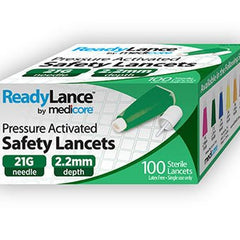 Safety Lancet ReadyLance 21 Gauge Retractable Pressure Activated Finger