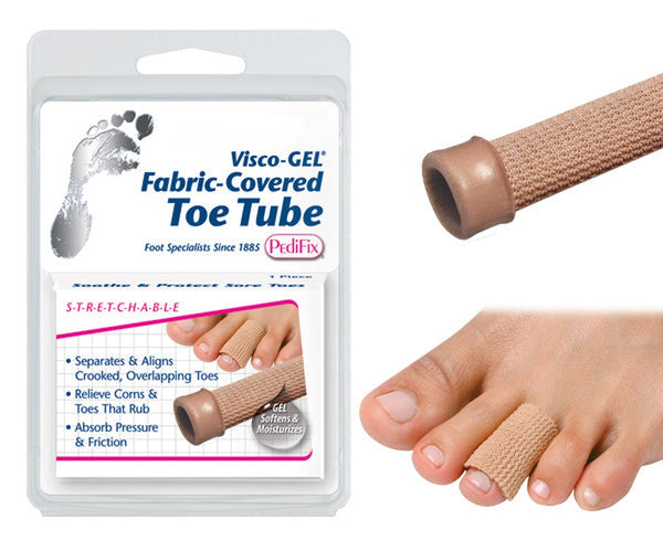 Visco gel Fabric covered Toe Tube  Large   All Care Store