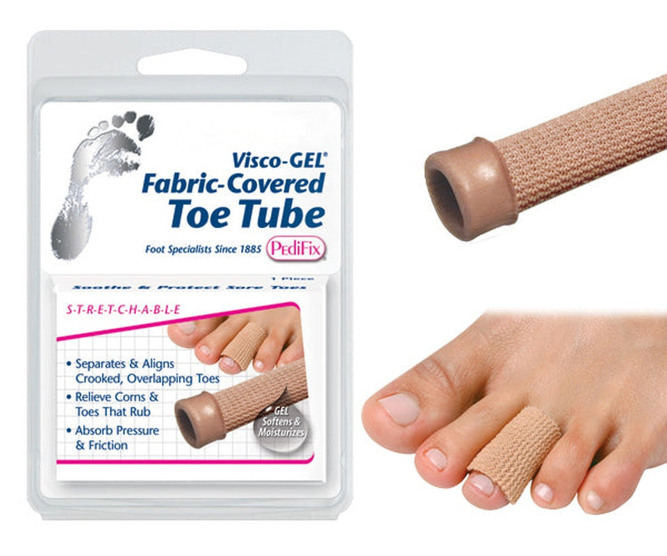 Visco gel Fabric covered Toe Tube  Large   All Care Store