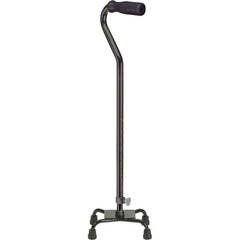 Quad Cane small Base Black With Foam Grip   All Care Store
