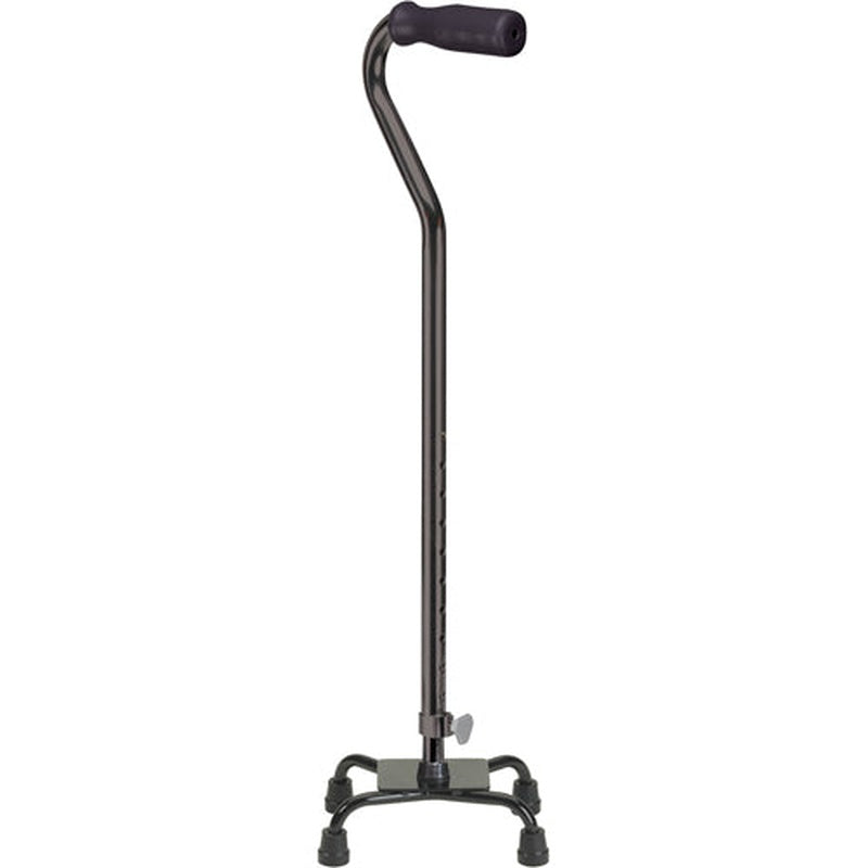 Quad Cane small Base Black With Foam Grip   All Care Store