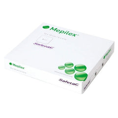 Foam Dressing Mepilex 4 X 4 Inch Without Border Film Backing Silicone Adhesive Square Sterile, Packaging Type- Box