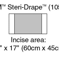 Surgical Drape 3M Steri Drape Large Incise Drape 17 W X 23 L Inch Sterile