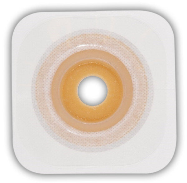 Ostomy Barrier Esteem synergy Trim to Fit, Extended Wear Durahesive Adhesive 100 mm Flange Hydrocolloid 7/8 to 1 1/4 Inch Opening 4 X 4 Inch