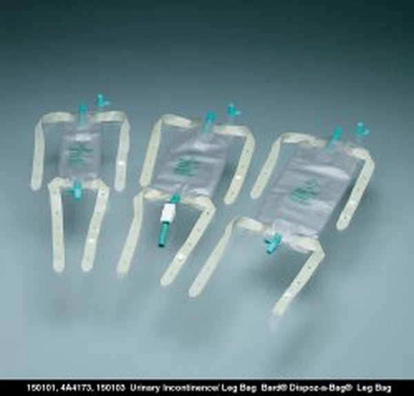 Urinary Leg Bag Bard Dispoz a Bag Anti Reflux Valve Sterile 950 mL Vinyl