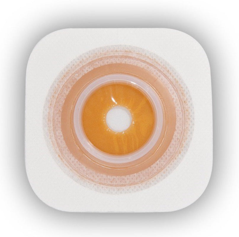 Pediatric Ostomy Barrier Little Ones Sur Fit Natura Trim to Fit, Standard Wear Stomahesive Adhesive 1 3/4 Inch Flange Sur Fit Natura System Hydrocolloid 1 to 1 1/4 Inch Opening 4 X 4 Inch