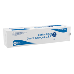 dynarex cotton filled gauze sponge u s p pack type 25 box per case