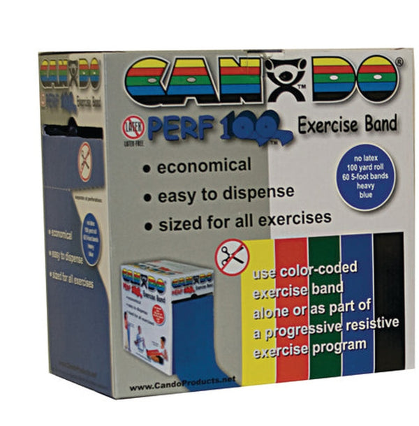 Cando No Latex Exercise Band Green Medium 100yd Dspnser Box   All Care Store