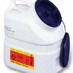 Pharmaceutical Waste Container Recykleen White Base 12 H X 10 1/2 W X 7 1/2 D Inch Vertical Entry 3 Gallon