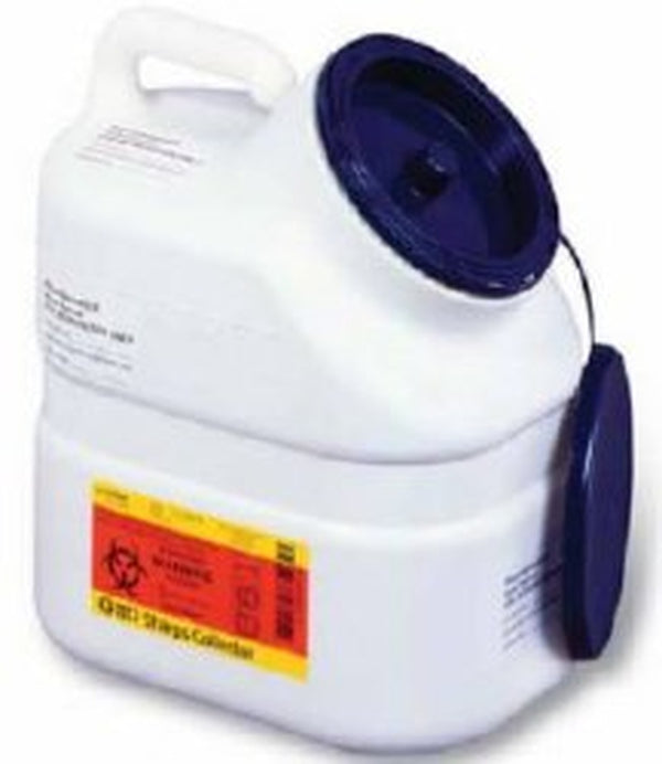 Pharmaceutical Waste Container Recykleen White Base 12 H X 10 1/2 W X 7 1/2 D Inch Vertical Entry 3 Gallon