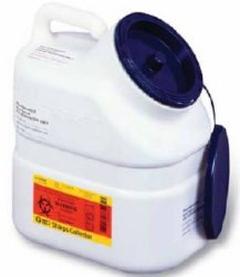 Pharmaceutical Waste Container Recykleen White Base 12 H X 10 1/2 W X 7 1/2 D Inch Vertical Entry 3 Gallon