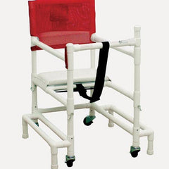 Walker Pvc W/ht Adj Arms & Seat-standard W/outriggers