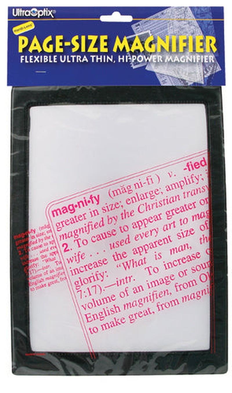 Magnifier Full Page Reading Fresnel 7 X10  W/border   All Care Store