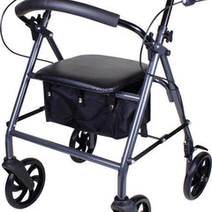Carex Steel Rollator For Seniors and Elders, Wheel size 8 inch With Height Adjustable from 31" to 36",  Weight Capacity 300lbs , Foldable, FGA231770000