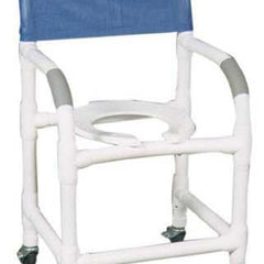 Shower Chair Pvc W/soft Seat Sldng Ftrst & Double Drop Arms