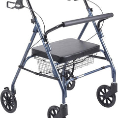 Drive Medical Rollator For Seniors and Elders, Wheel size With Height Adjustable, Black Color, Foldable ,11053a