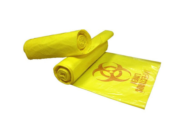 Infectious Linen Bag Colonial Bag 33 gal. Yellow Bag HDPE 30 1/2 X 43 Inch