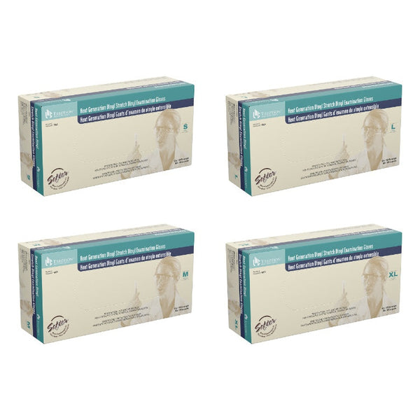 dynarex next generation stretch vinyl exam gloves