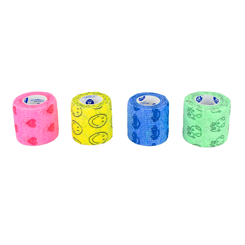 dynarex sensi wrap self adherent latex free assorted kids pack