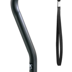 Carex Offset Aluminum Cane - Black