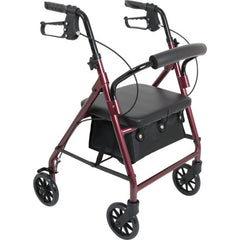 Rollator Junior Aluminum 6 Wheels Burgundy   All Care Store