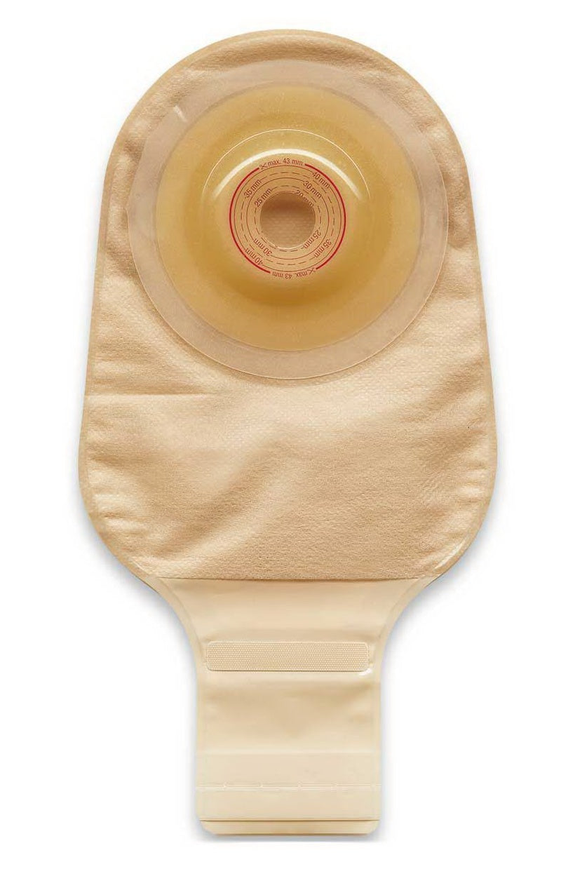Ostomy Pouch Esteem + Flex One Piece System Convex V1, Pre Cut 1 Inch Stoma Drainable