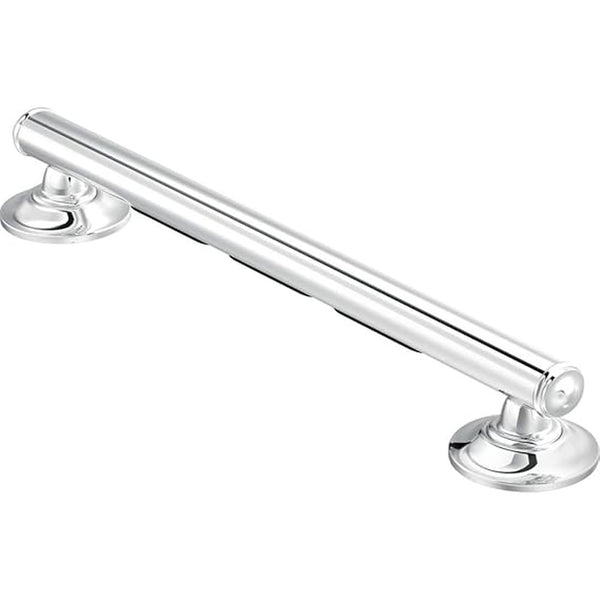 moen elegance grab bar 24 chrome w grip pads