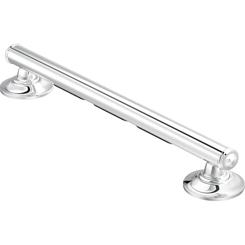 moen elegance grab bar 24 chrome w grip pads