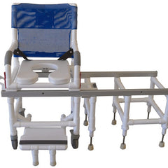 Dual Commode Shower/transf Pvc Chair Deluxew/onestep Lock