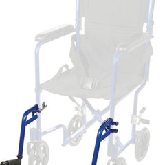 Drive Medical Swing-away Detachable Footrest F/alum Transport Chair-blue Pr