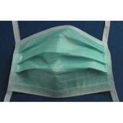 Surgical Mask Cardinal Health Anti fog Adhesive ASTM Level 1 Tie Closure One Size Fits Most